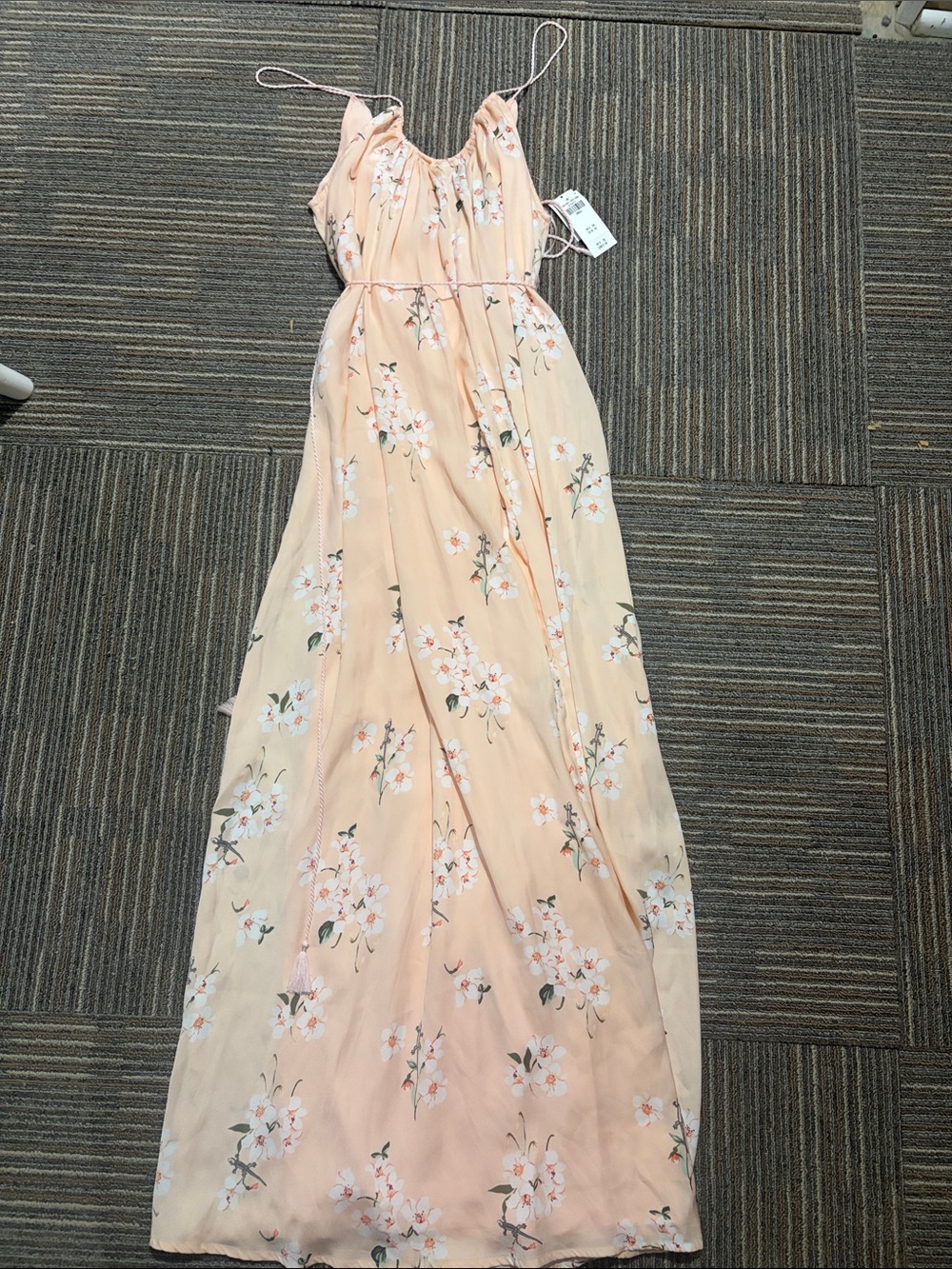 Abercrombie & Fitch Peach Floral Maxi Dress